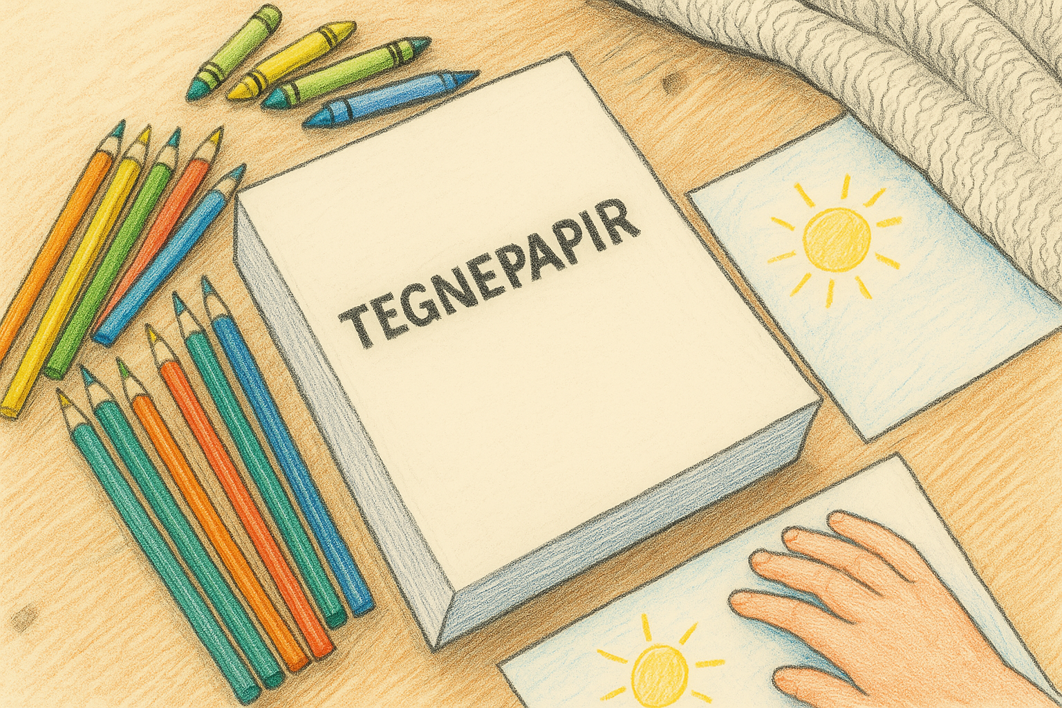 Tegnepapir A4 170g 100ark gratis frakt